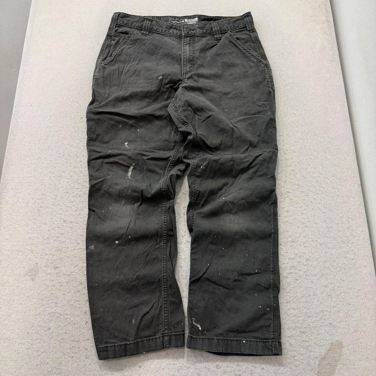 Vintage Y2K 2000's Carhartt Charcoal Grey Faded Carpenter Pants