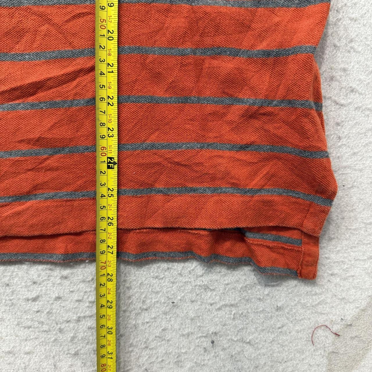 Vintage Y2K 2000's American Eagle Rust Orange Striped Polo Shirt