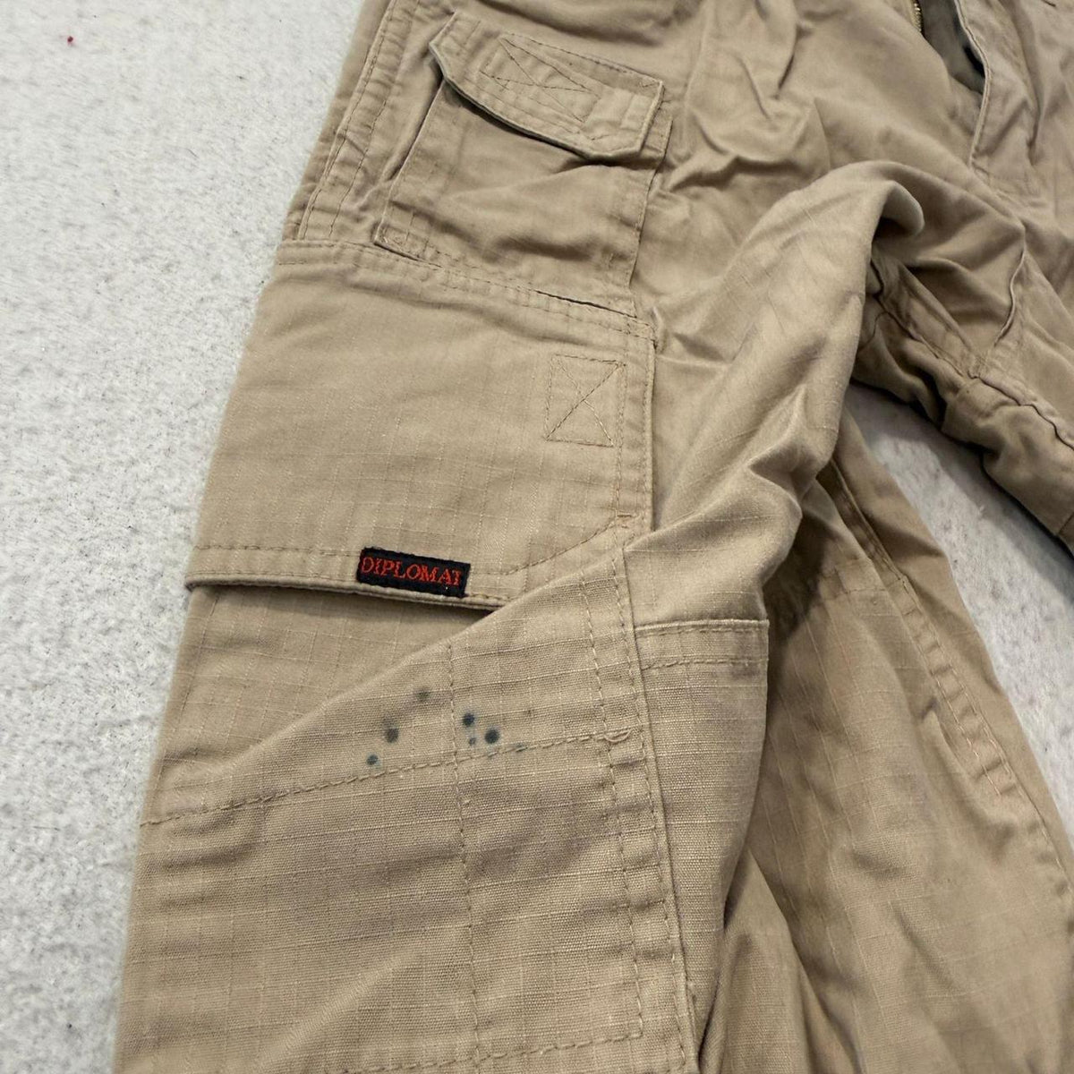 Vintage Y2K 2000's Bullwhip Khaki Baggy Cargo Tactical Pants