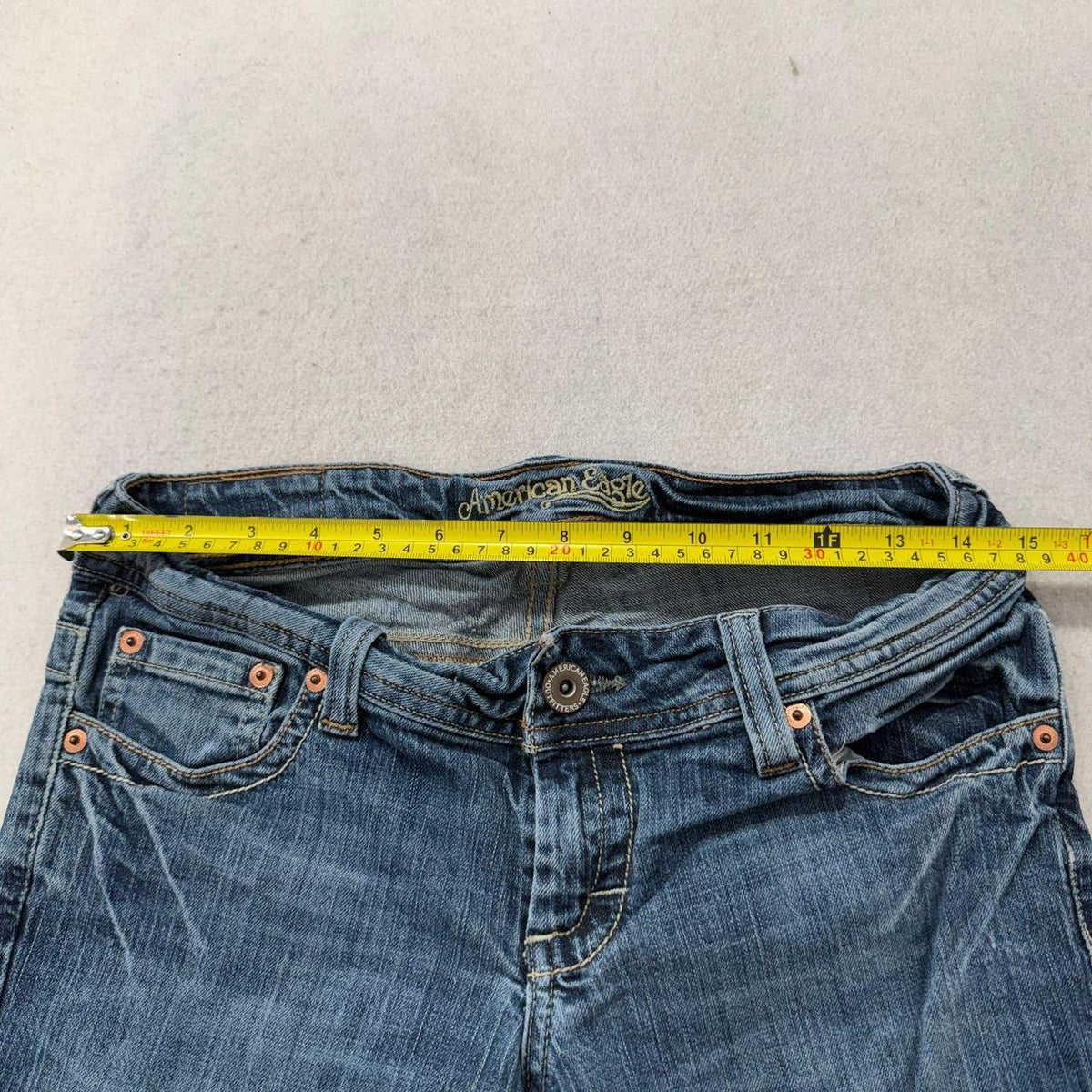 Vintage Y2K 2000's American Eagle Faded Flare Distressed Jeans