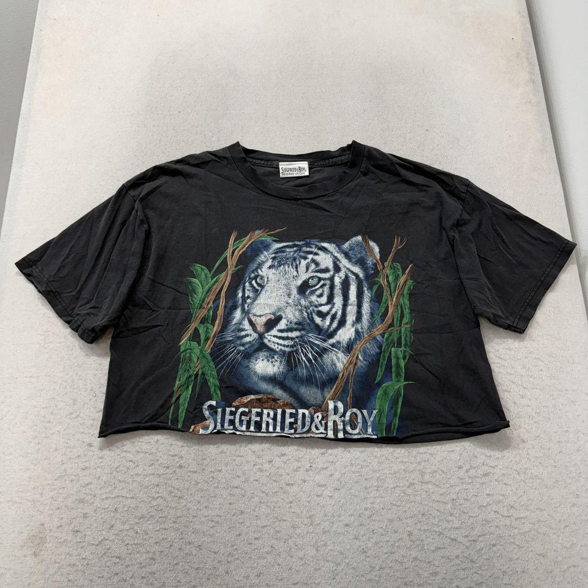 Vintage Y2K 2000's Siegfried & Roy Black Oversized Graphic Tee