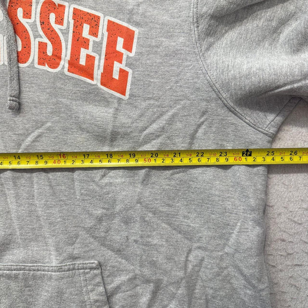 Vintage Y2K 2000's Port & Company Heather Grey Spellout Graphic Hoodie