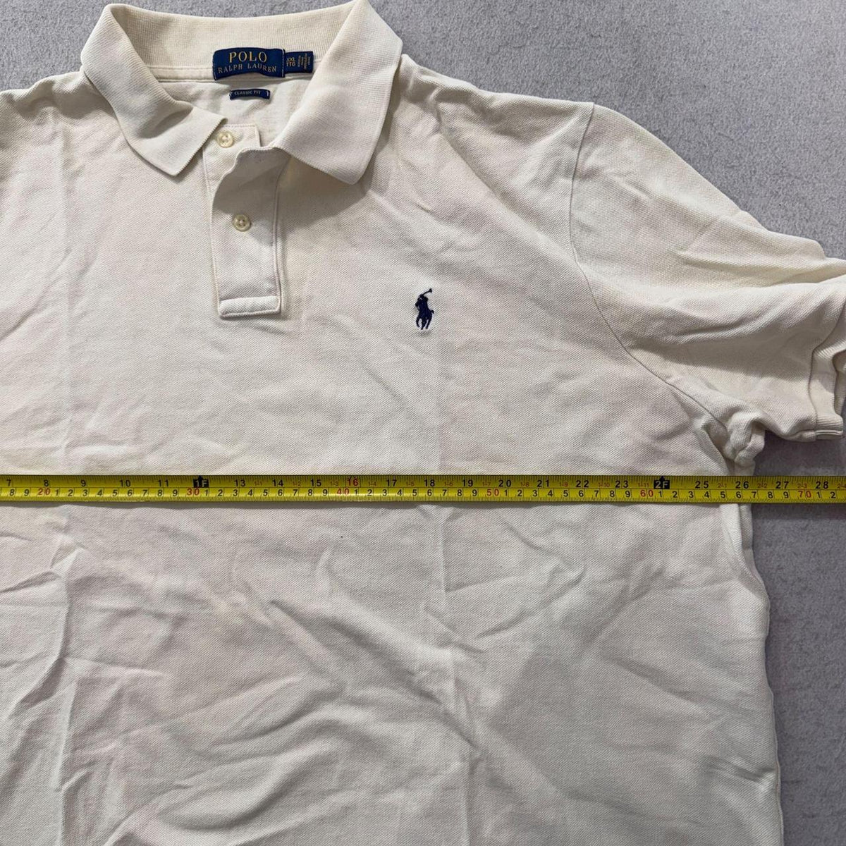 Vintage Y2K 2000's Polo Ralph Lauren Cream Blank Polo Shirt