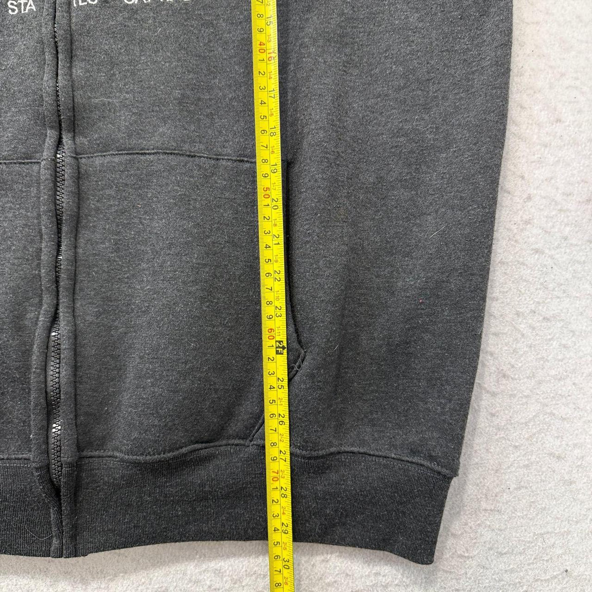 Vintage Y2K 2000's Oversized Graphic Zip Up Charcoal Hoodie