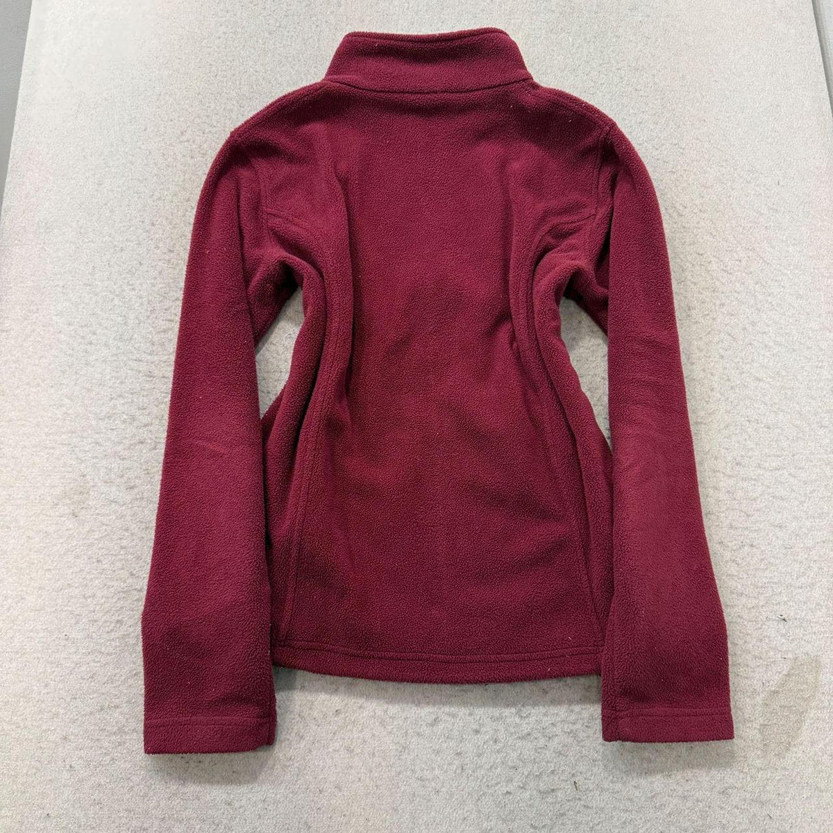 Vintage Y2K 2000's Women's Lands' End Burgundy Oversized Fleece Jacket