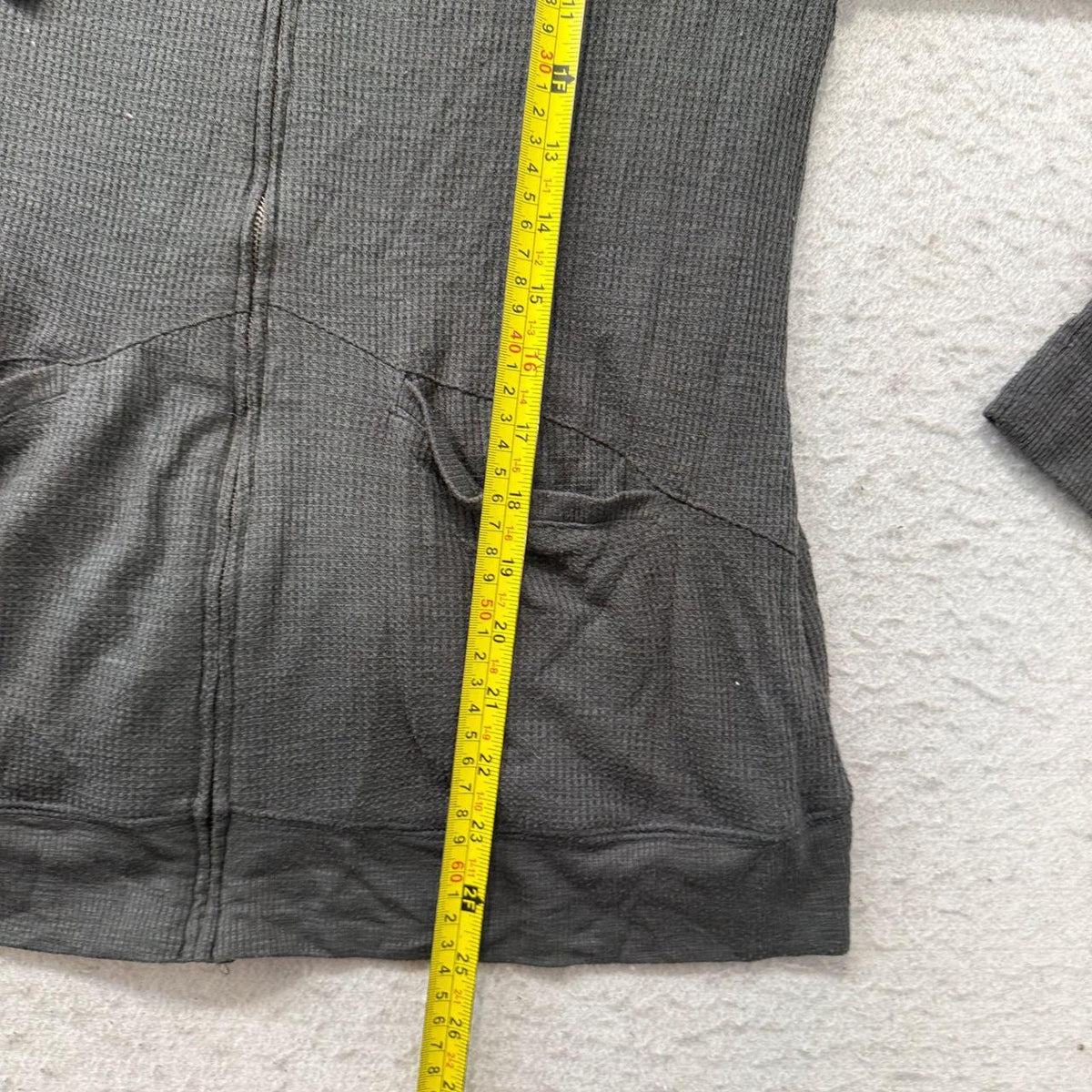Vintage Y2K 2000's Women's Charcoal Grey Zip Up Oversized Hoodie Jacket