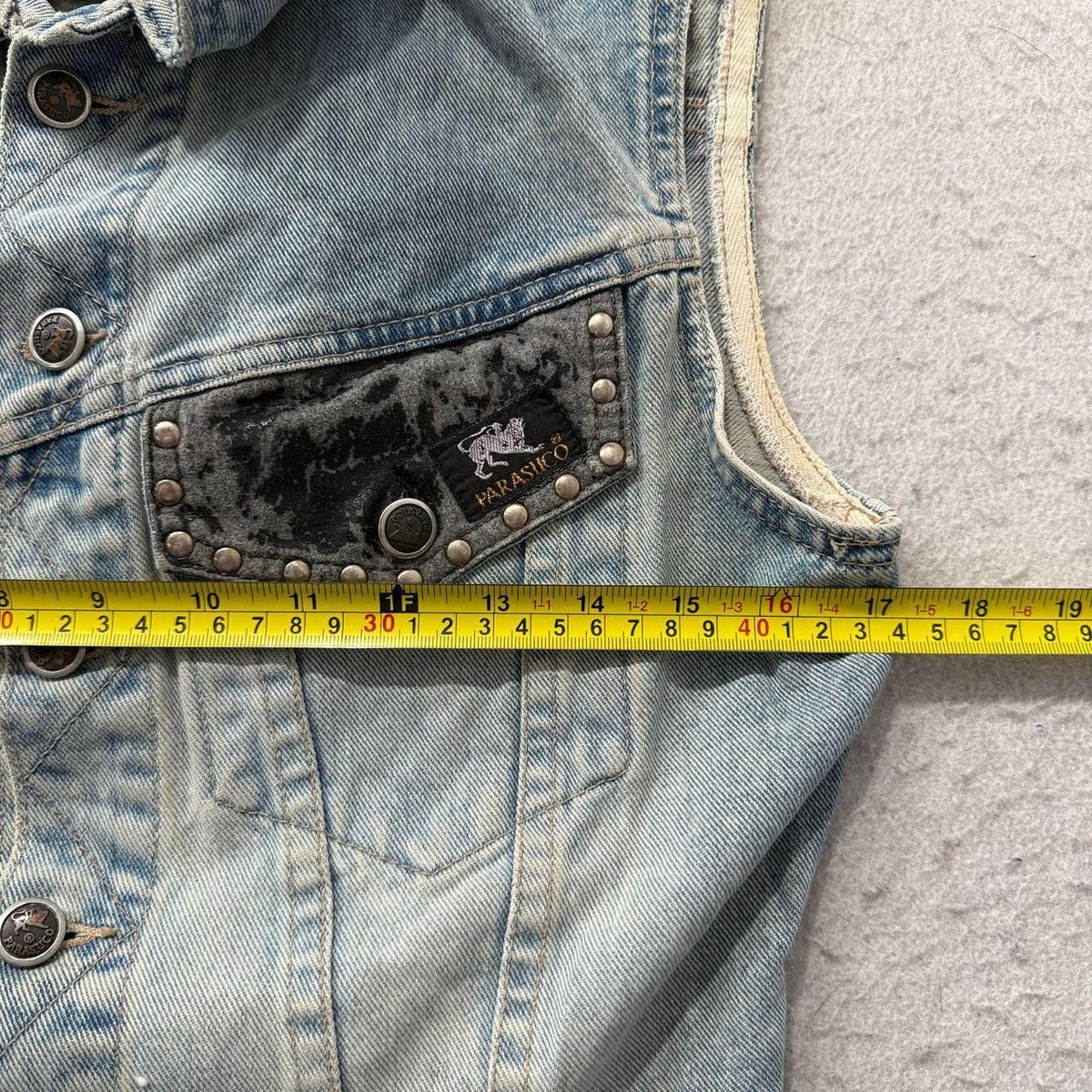 Vintage Y2K 2000's Parasuco Faded Distressed Denim Vest