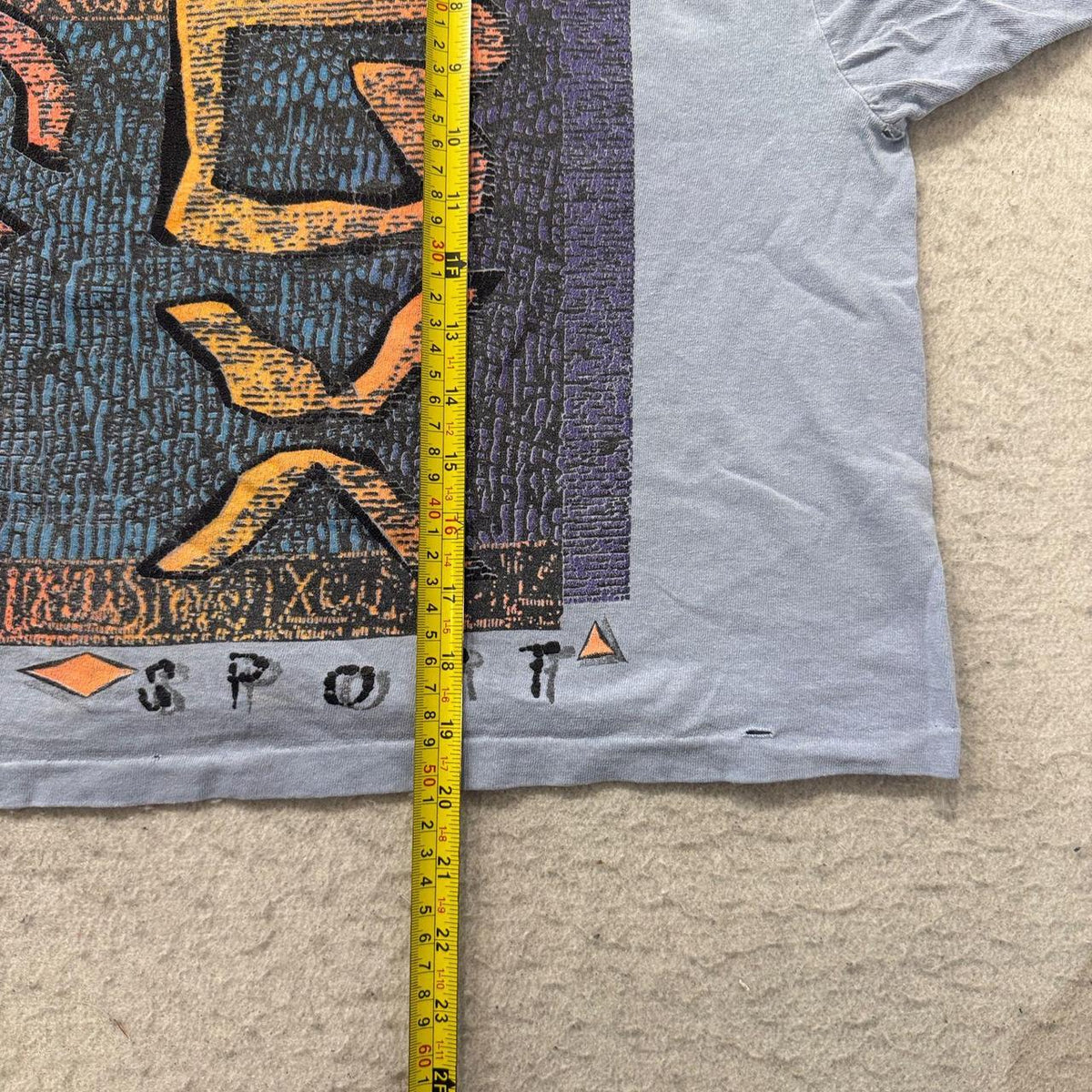 Vintage Y2K 2000's OBEY Light Blue Boxy Distressed Graphic Tee