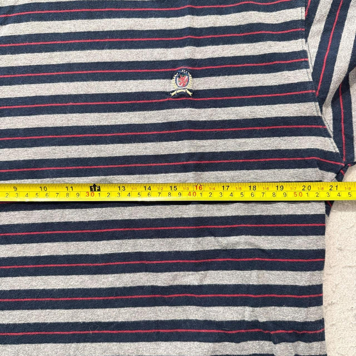 Vintage Y2K 2000's Tommy Hilfiger Navy Striped Turtleneck Knit