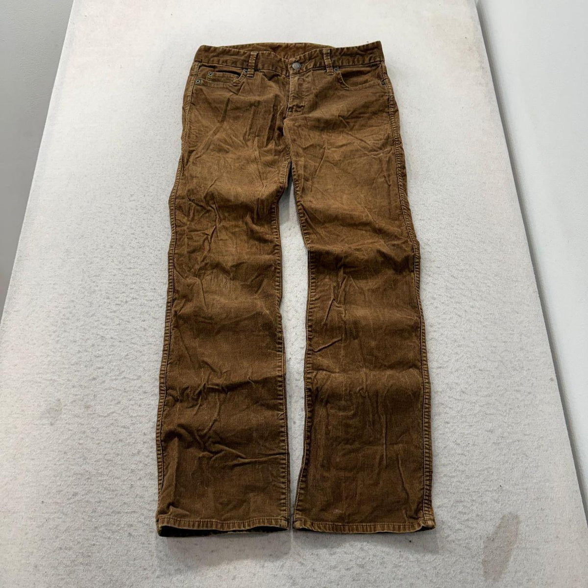 Vintage Y2K 2000's Brown Faded Open Leg Corduroy Pants
