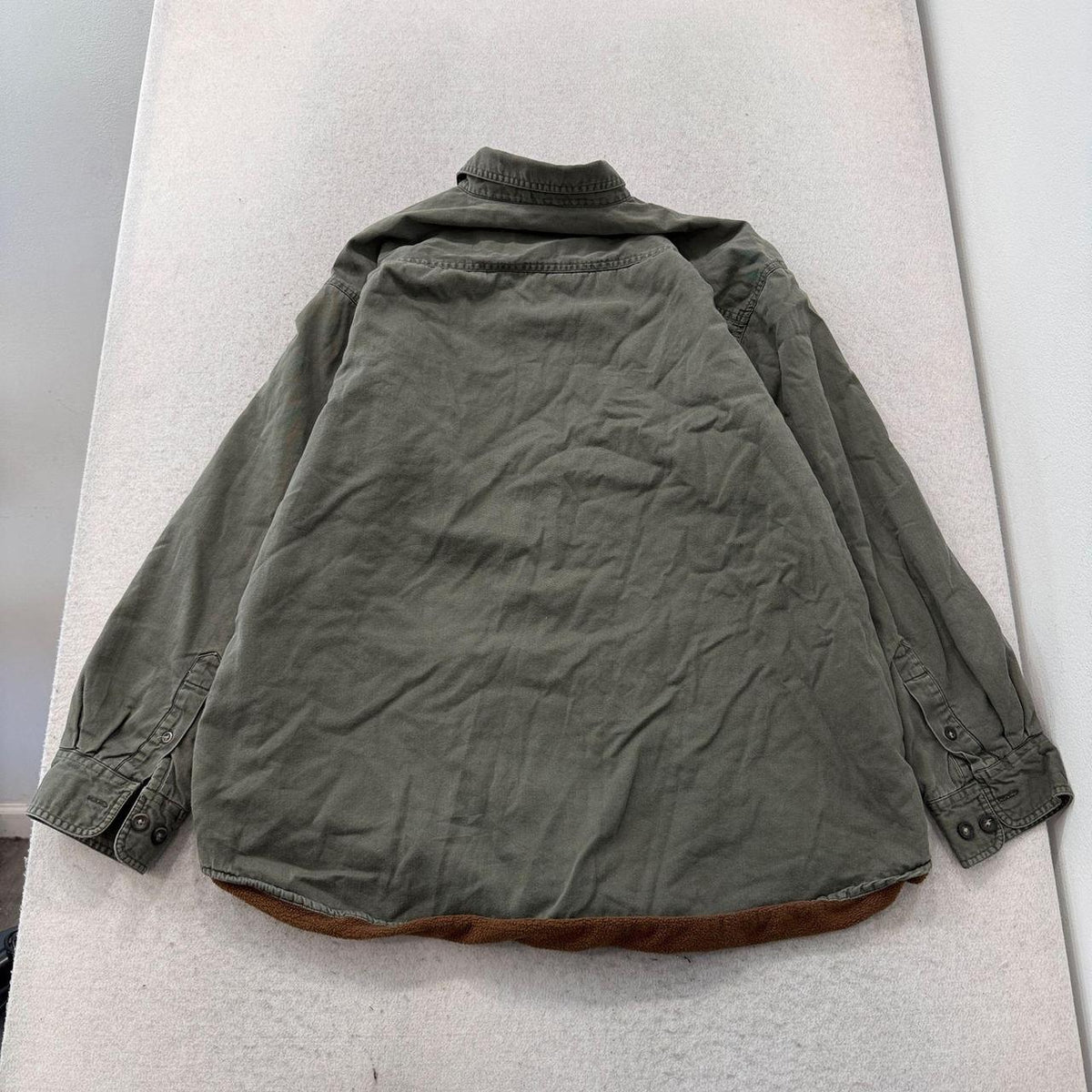 Vintage Y2K 2000's Sage Green Corduroy Lined Overshirt Jacket