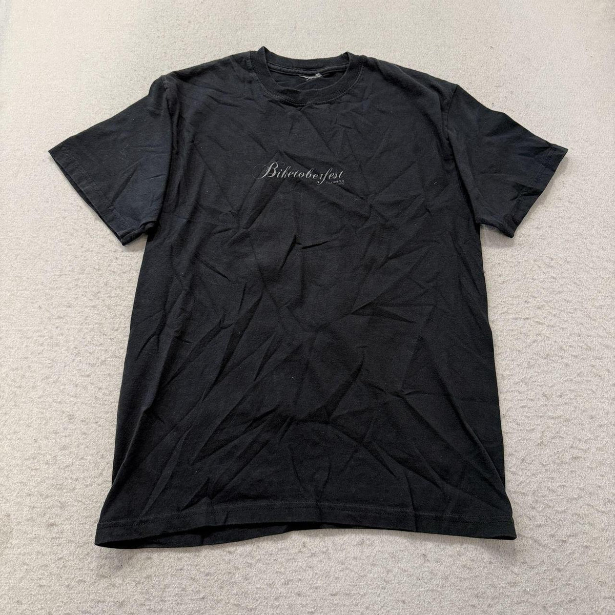 Vintage Y2K 2000's Black Grunge Biker Pumpkin Graphic Tee