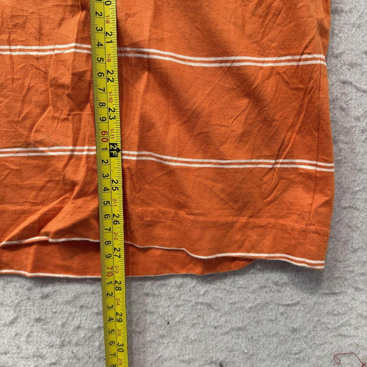 Vintage Y2K 2000's Aeropostale Orange Striped Oversized Polo Shirt