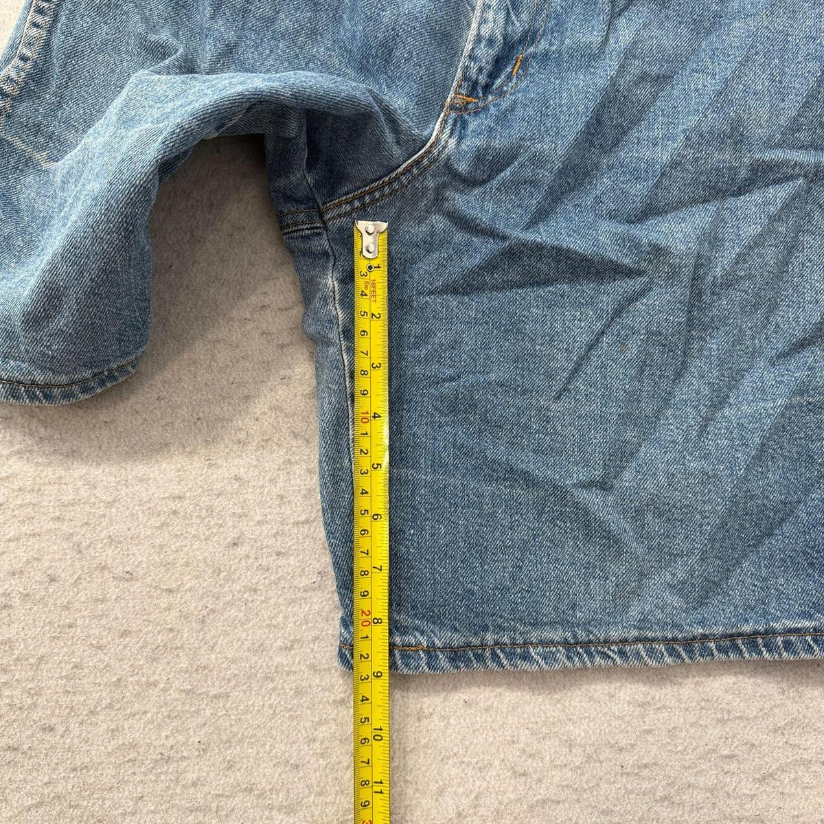 Vintage 90s Faded Open Leg Denim Shorts
