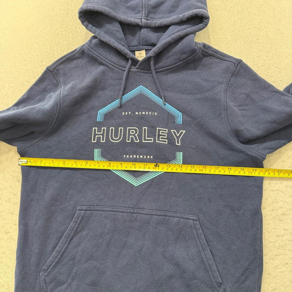 Vintage Y2K 2000's Hurley Navy Graphic Pullover Hoodie