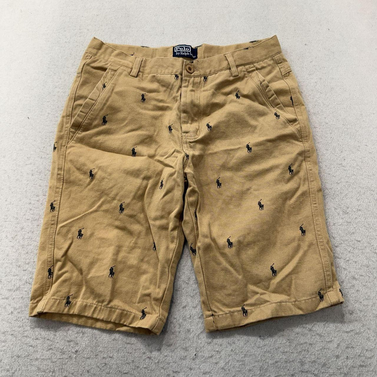 Vintage Y2K 2000's Polo Ralph Lauren Khaki Tan Baggy Chino Shorts