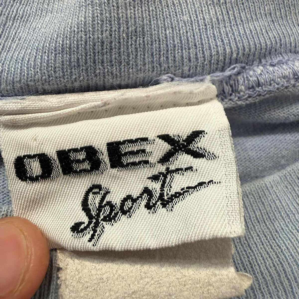 Vintage Y2K 2000's OBEY Light Blue Boxy Distressed Graphic Tee