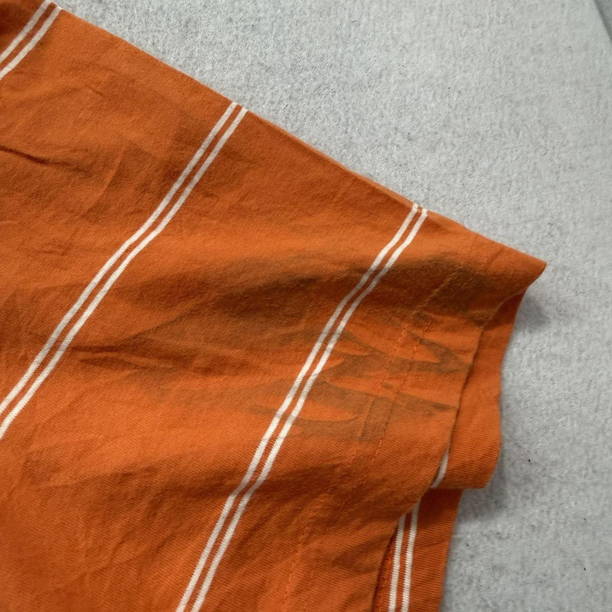 Vintage Y2K 2000's Aeropostale Orange Striped Oversized Polo Shirt