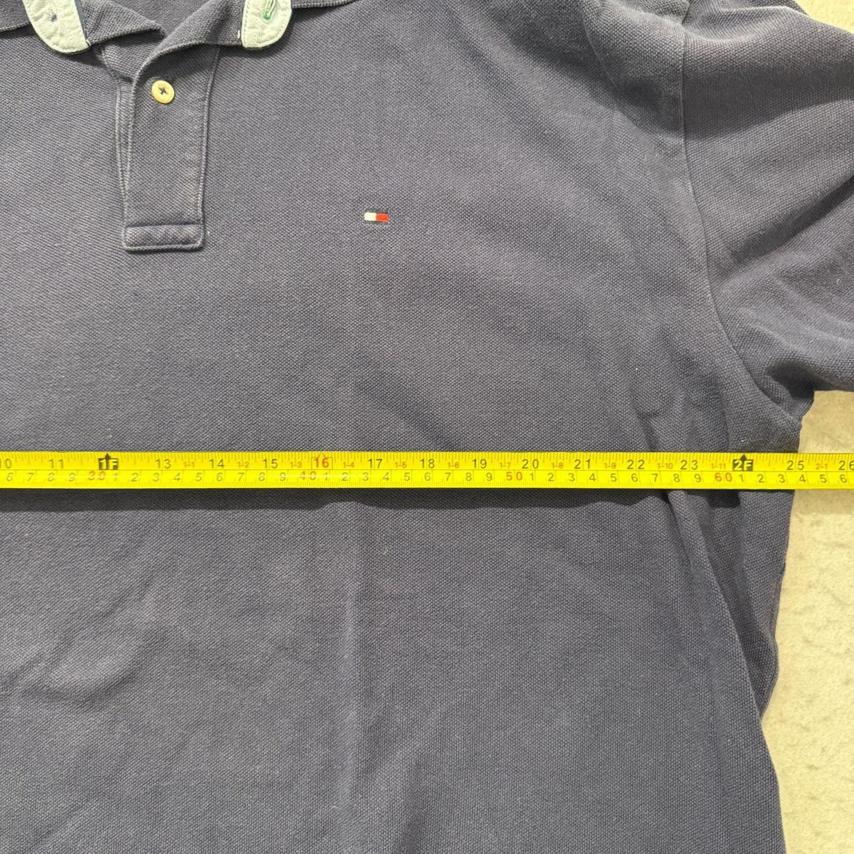 Vintage Y2K 2000's Tommy Hilfiger Navy Oversized Polo Shirt