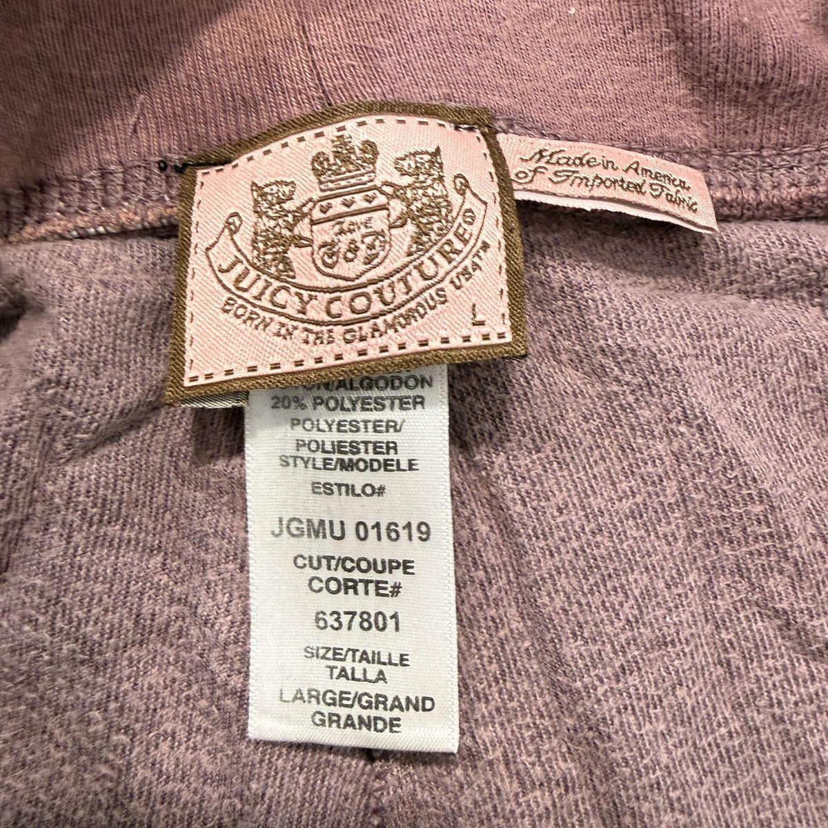 Vintage Y2K 2000's Juicy Couture Mauve Baggy Velour Track Pants