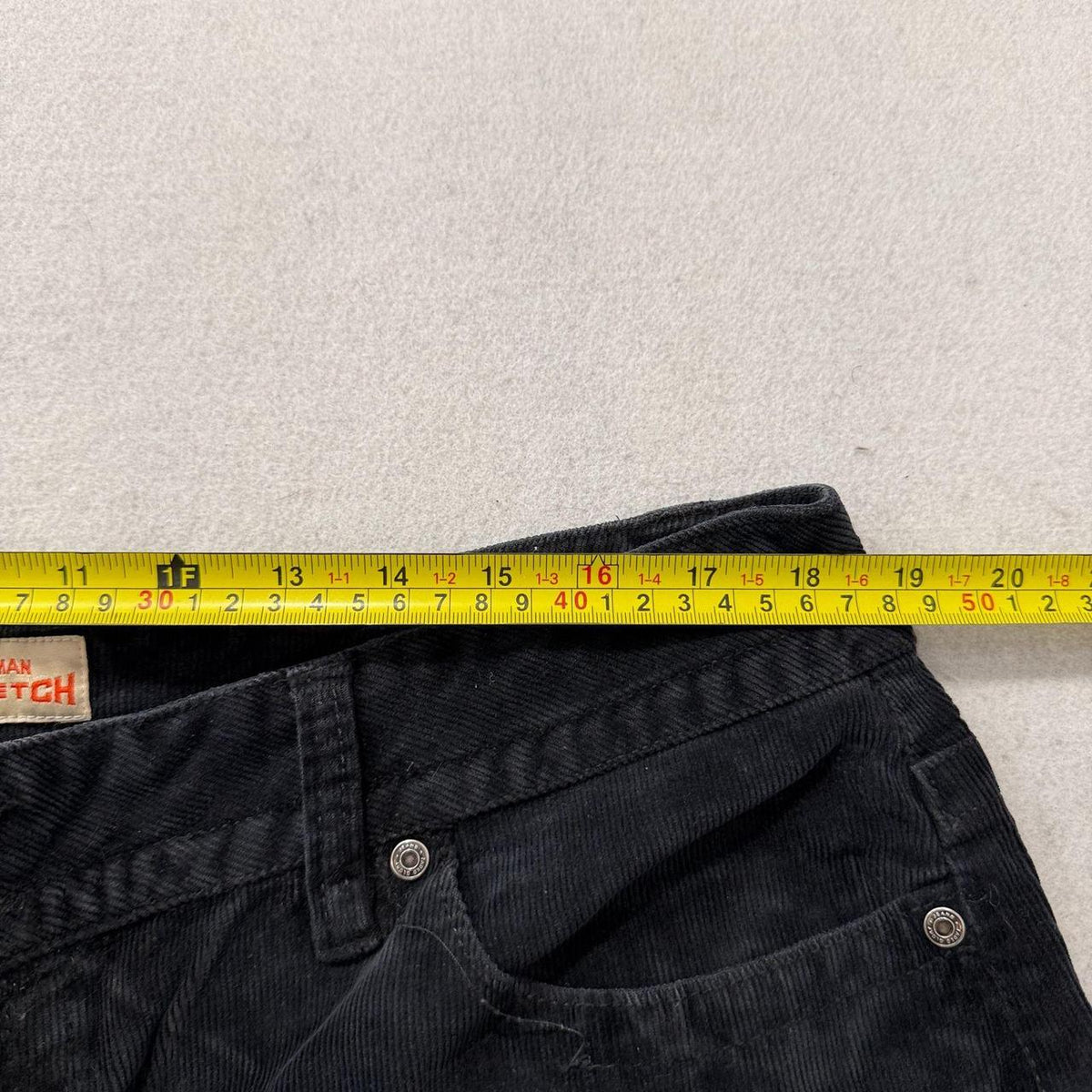 Vintage Y2K 2000's Women's Black Open Leg Corduroy Pants