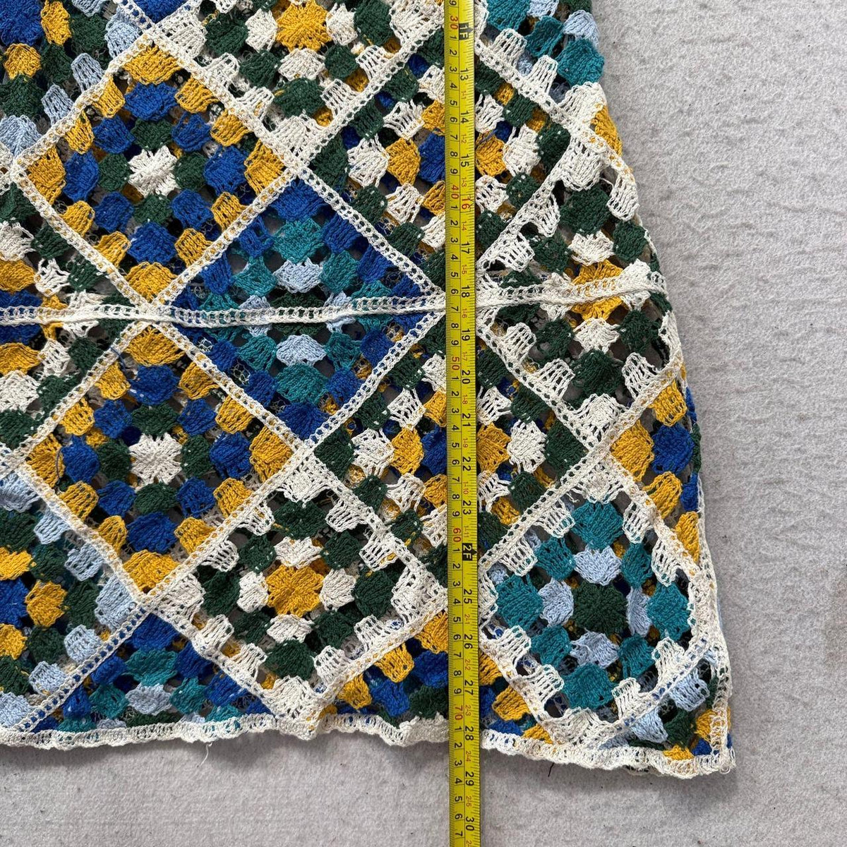 Vintage Y2K 2000's Women's Multicolor Boxy Crochet Halter Top