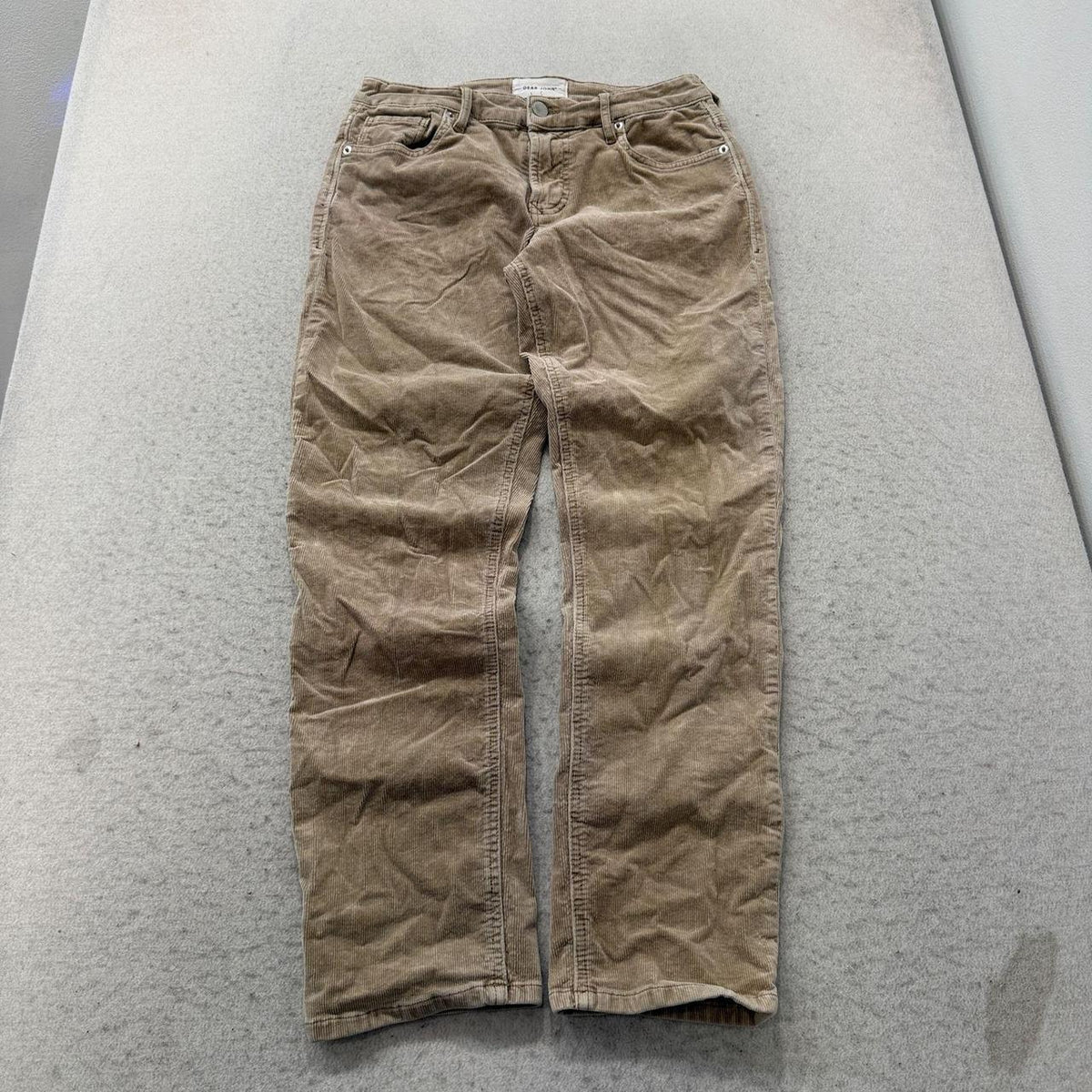 Vintage Y2K 2000's Dear John Tan Beige Open Leg Corduroy Pants