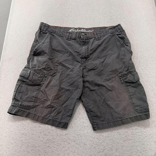 Vintage Y2K 2000's Eddie Bauer Charcoal Grey Baggy Cargo Shorts