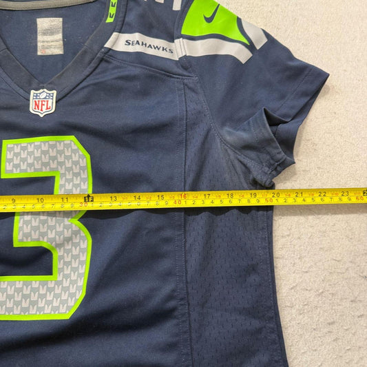 Vintage Y2K 2000's Women's Nike Navy Seahawks Graphic Spellout Football Jersey