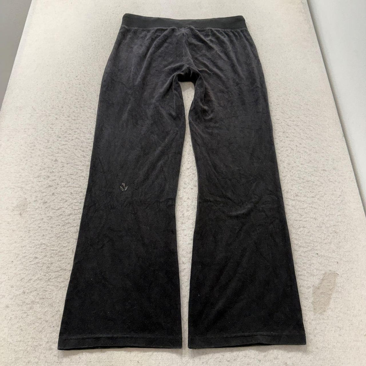 Vintage Y2K 2000's Juicy Couture Women's Black Baggy Velour Track Pants