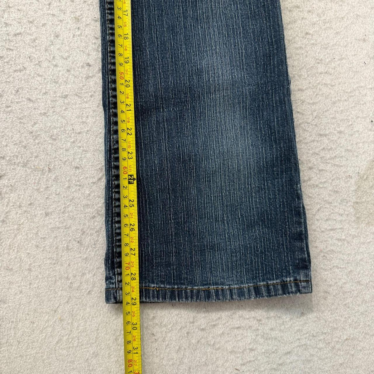 Vintage Y2K 2000's Women's Open Leg Faded Distressed Jeans
