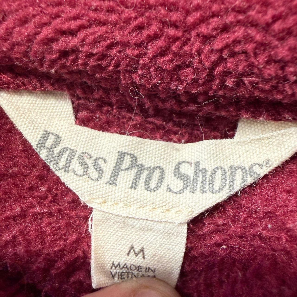 Vintage Y2K 2000's Women's Lands' End Burgundy Oversized Fleece Jacket