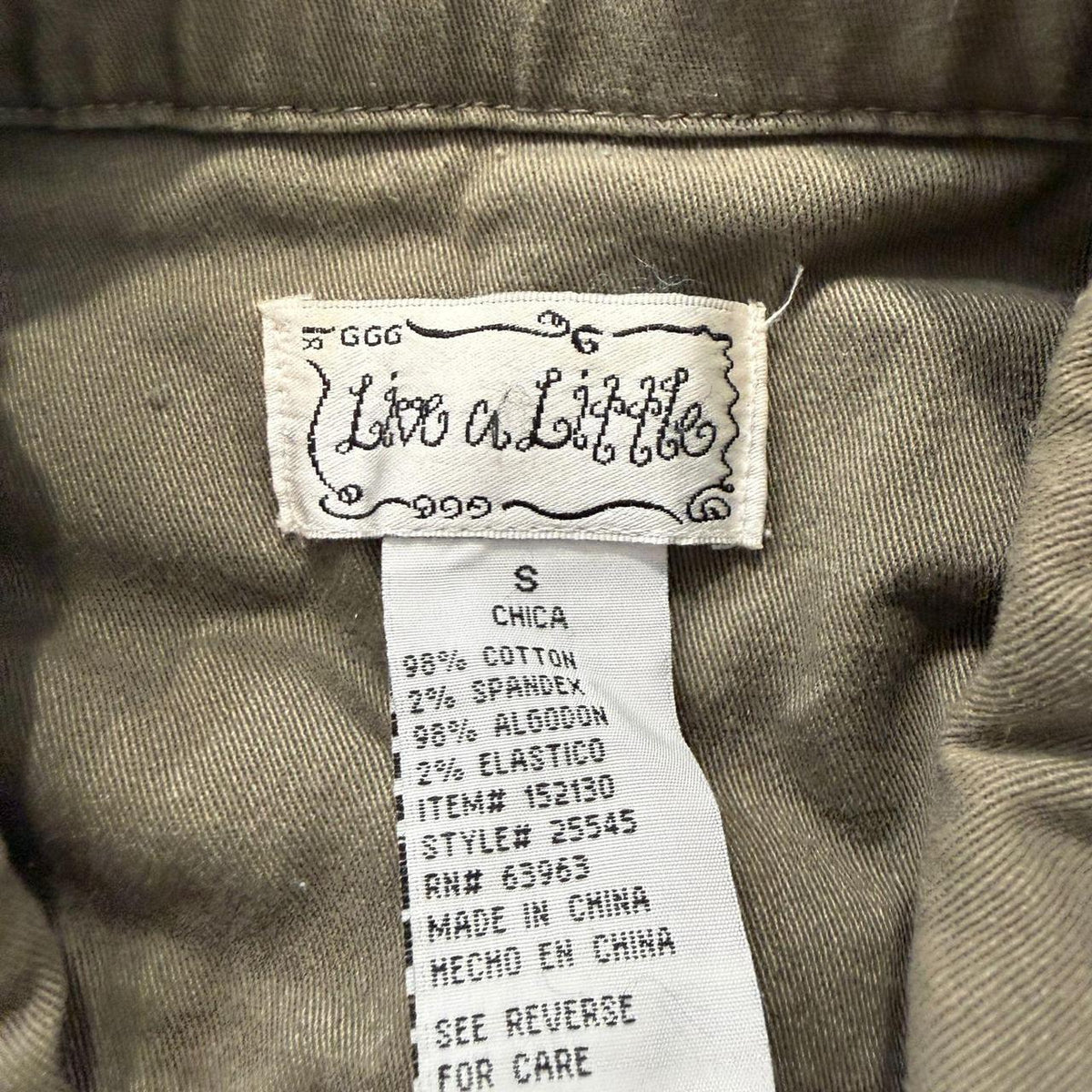 Vintage Y2K 2000's Women's Boxy Distressed Khaki Cargo Jacket