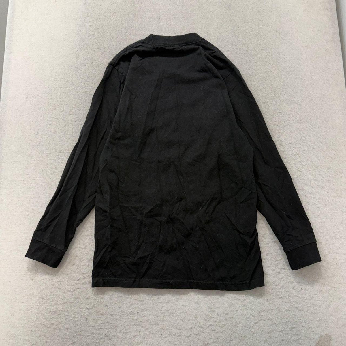 Vintage Y2K 2000's Pro Club Black Boxy Blank Heavyweight Long-Sleeve Tee