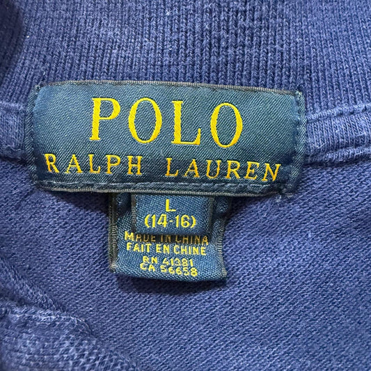 Vintage Y2K 2000's Polo Ralph Lauren Navy Faded Polo Shirt