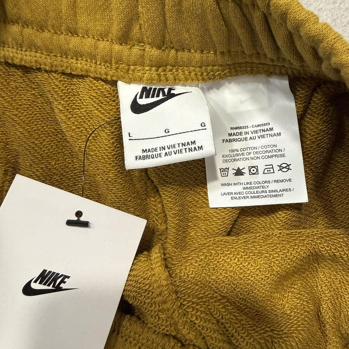 Vintage Y2K 2000's Nike Mustard Yellow Baggy Sweat Shorts