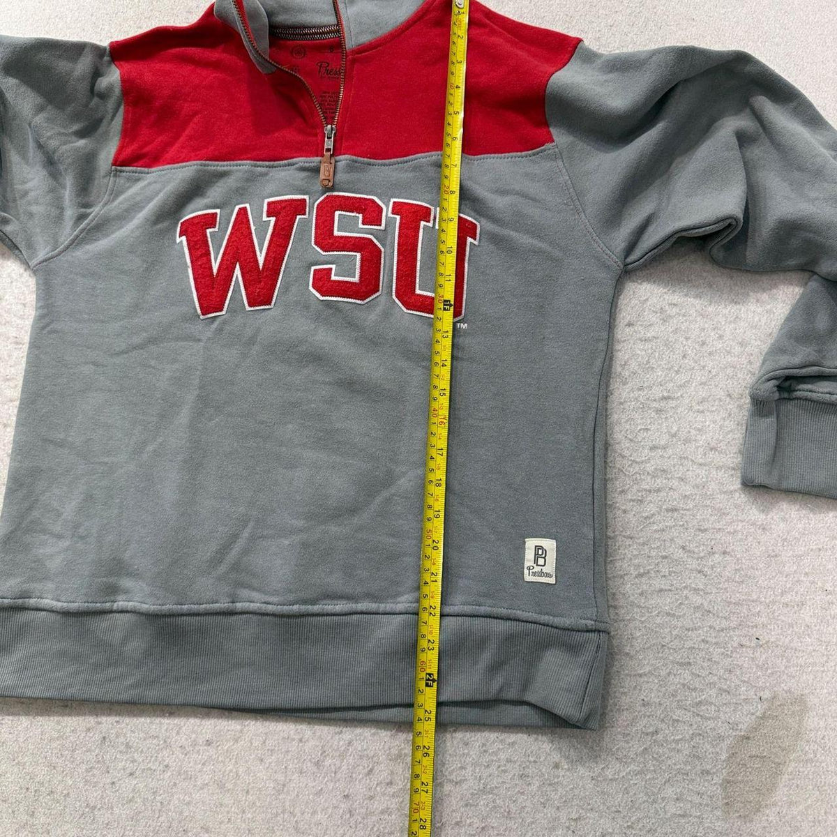 Vintage Y2K 2000's Pressbox Grey Spellout Quarter Zip Pullover