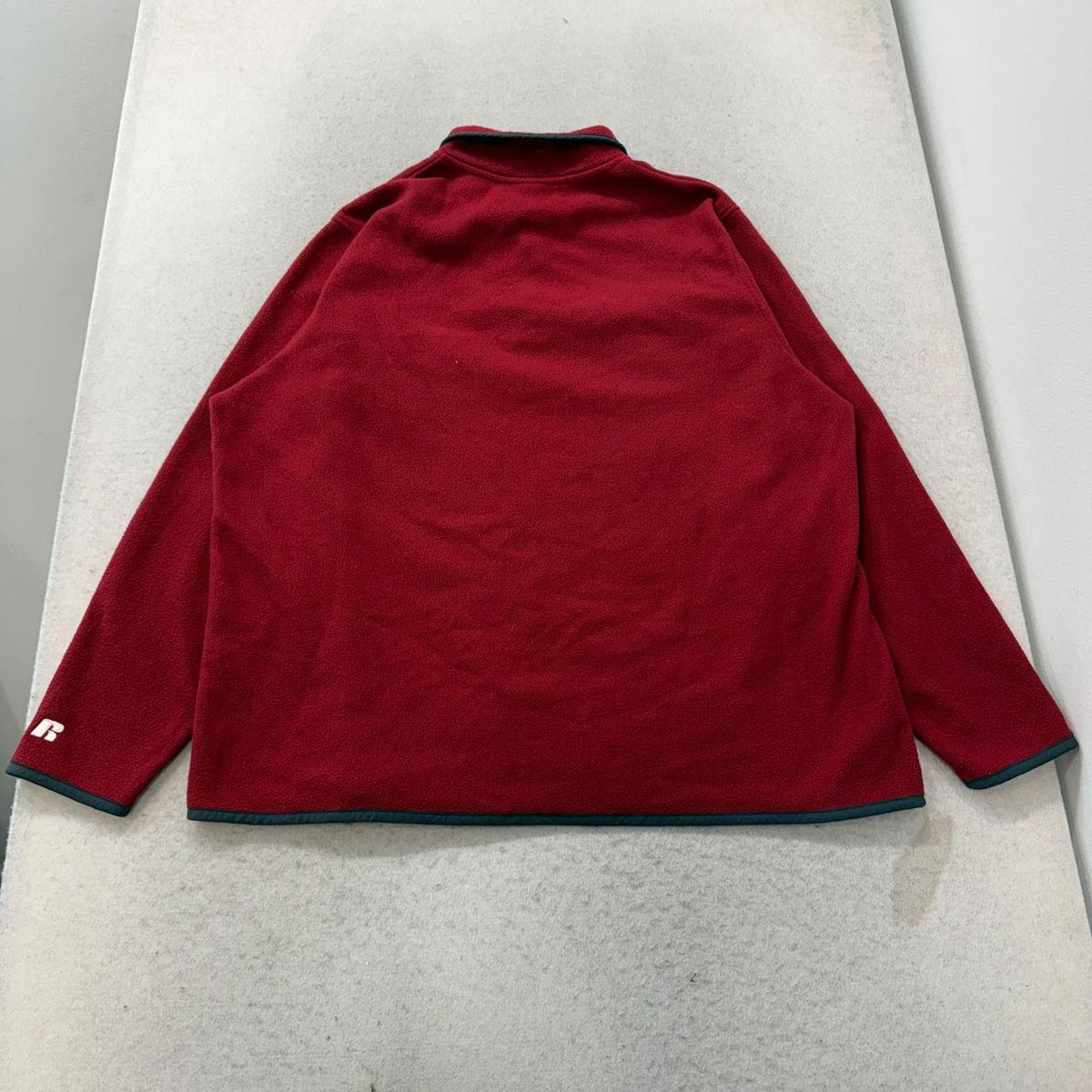 Vintage Y2K 2000's Russell Red WSU Fleece Pullover Polo