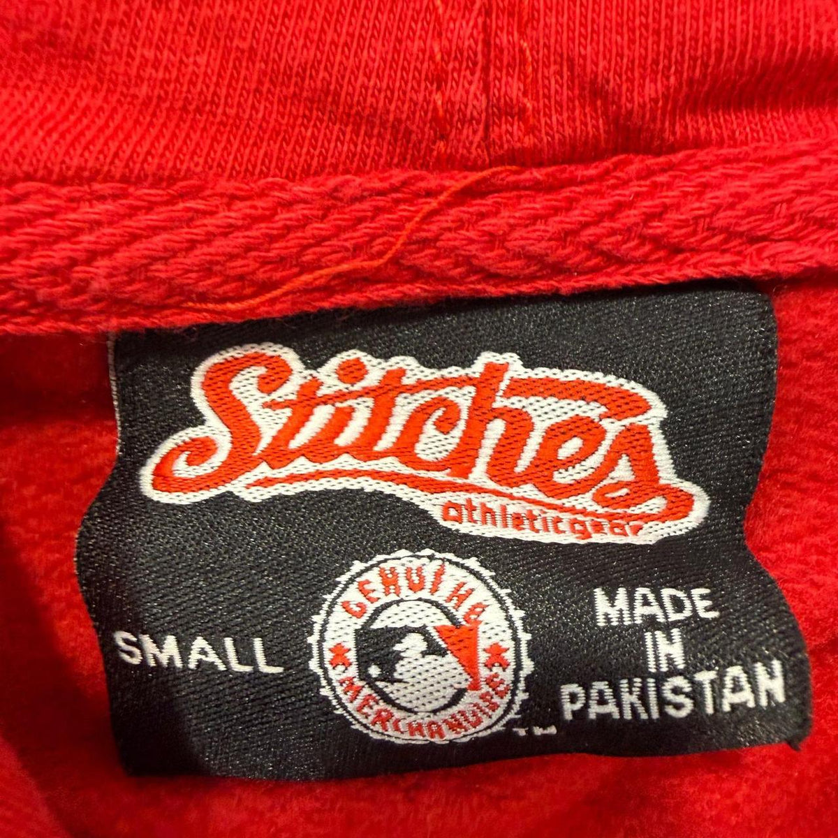 Vintage Y2K 2000's Stitches Red Zip Up Graphic Hoodie