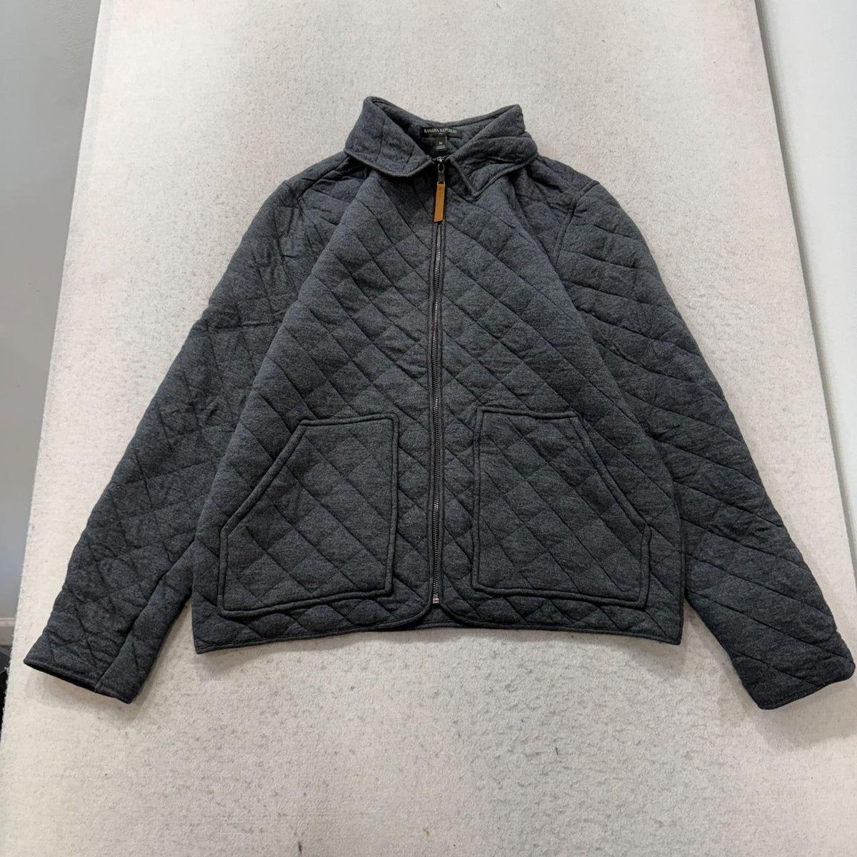Vintage Y2K 2000's Banana Republic Charcoal Boxy Quilted Jacket