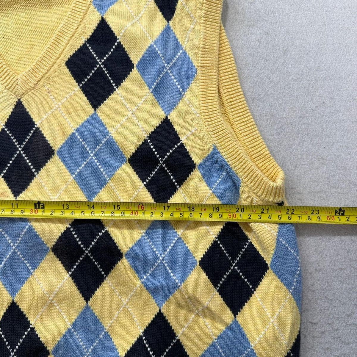 Vintage Y2K 2000's Brooks Brothers Yellow Argyle Boxy Vest