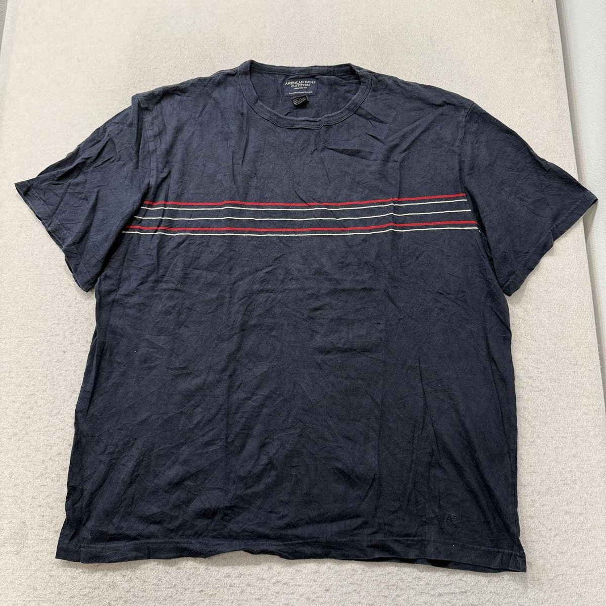 Vintage Y2K 2000's American Eagle Faded Navy Graphic Tee