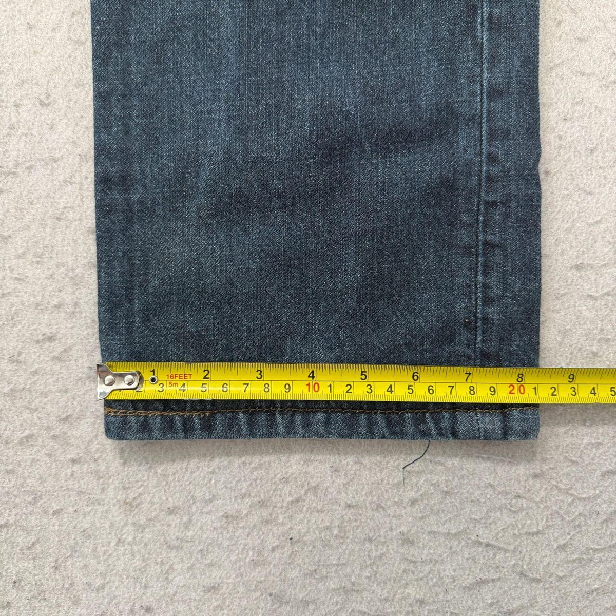 Vintage Y2K 2000's Dark Wash Open Leg Faded Denim Jeans
