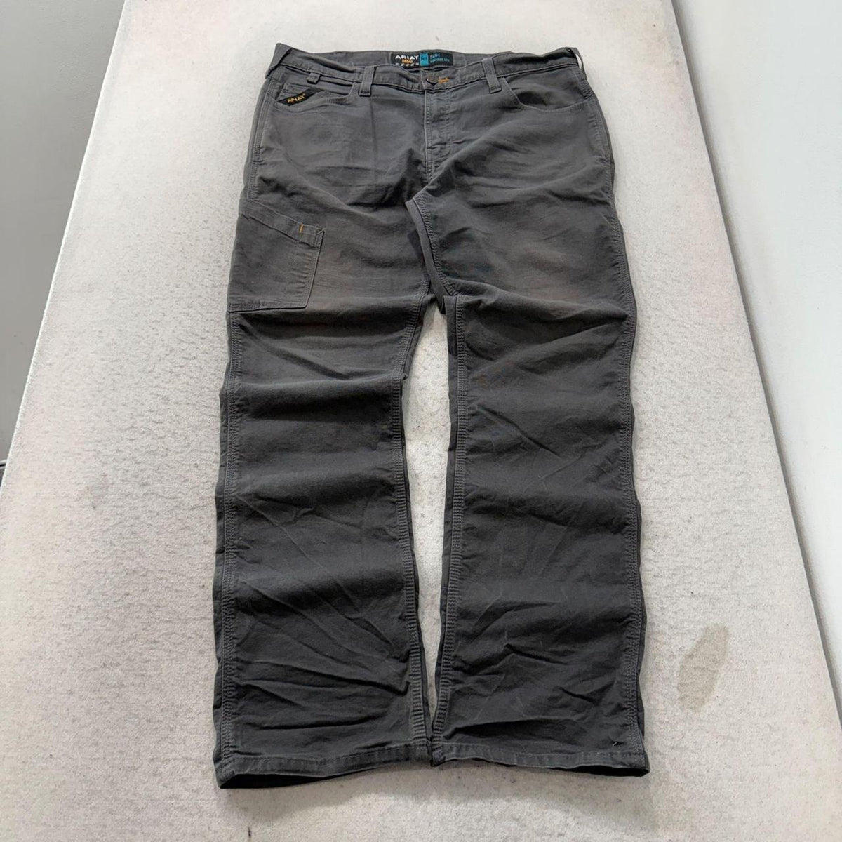 Vintage Y2K 2000's Ariat Charcoal Grey Baggy Cargo Pants