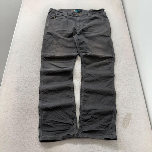 Vintage Y2K 2000's Ariat Charcoal Grey Baggy Cargo Pants