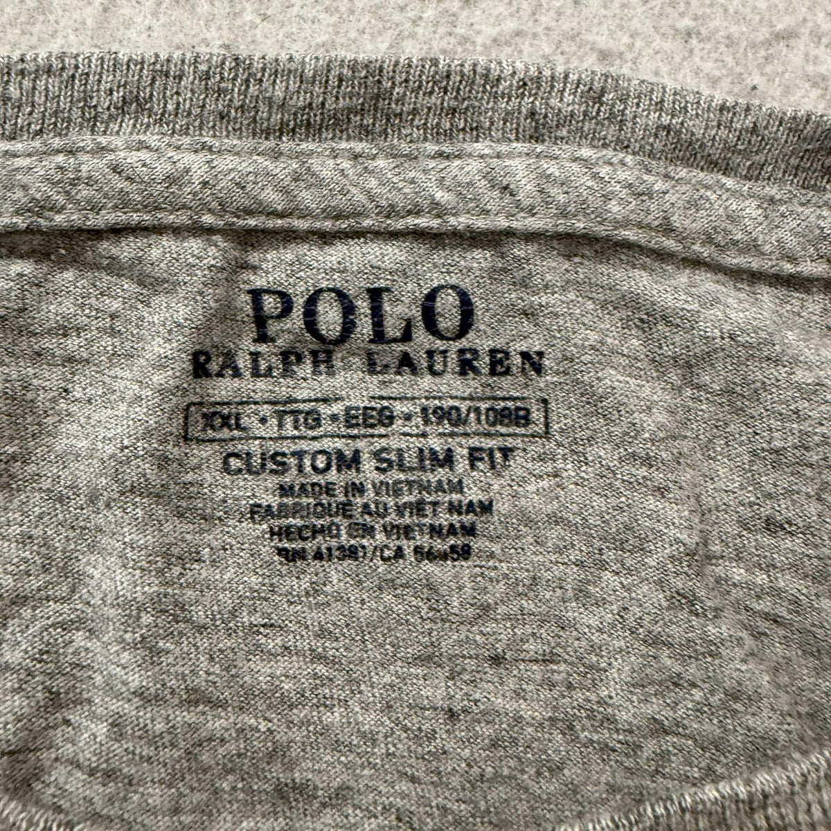 Vintage Y2K 2000's Polo Ralph Lauren Heather Grey Blank Long Sleeve Tee