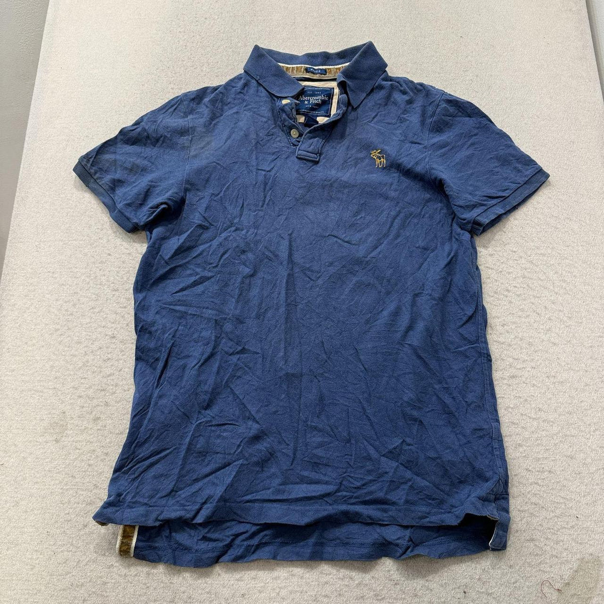 Vintage Y2K 2000's Abercrombie & Fitch Navy Oversized Polo Shirt