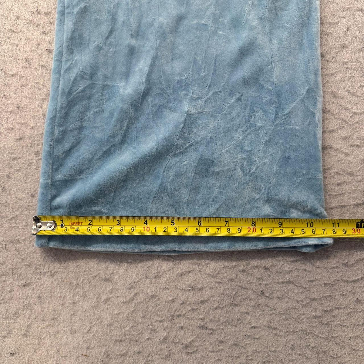 Vintage Y2K 2000's Women's Juicy Couture Light Blue Flare Velour Pants