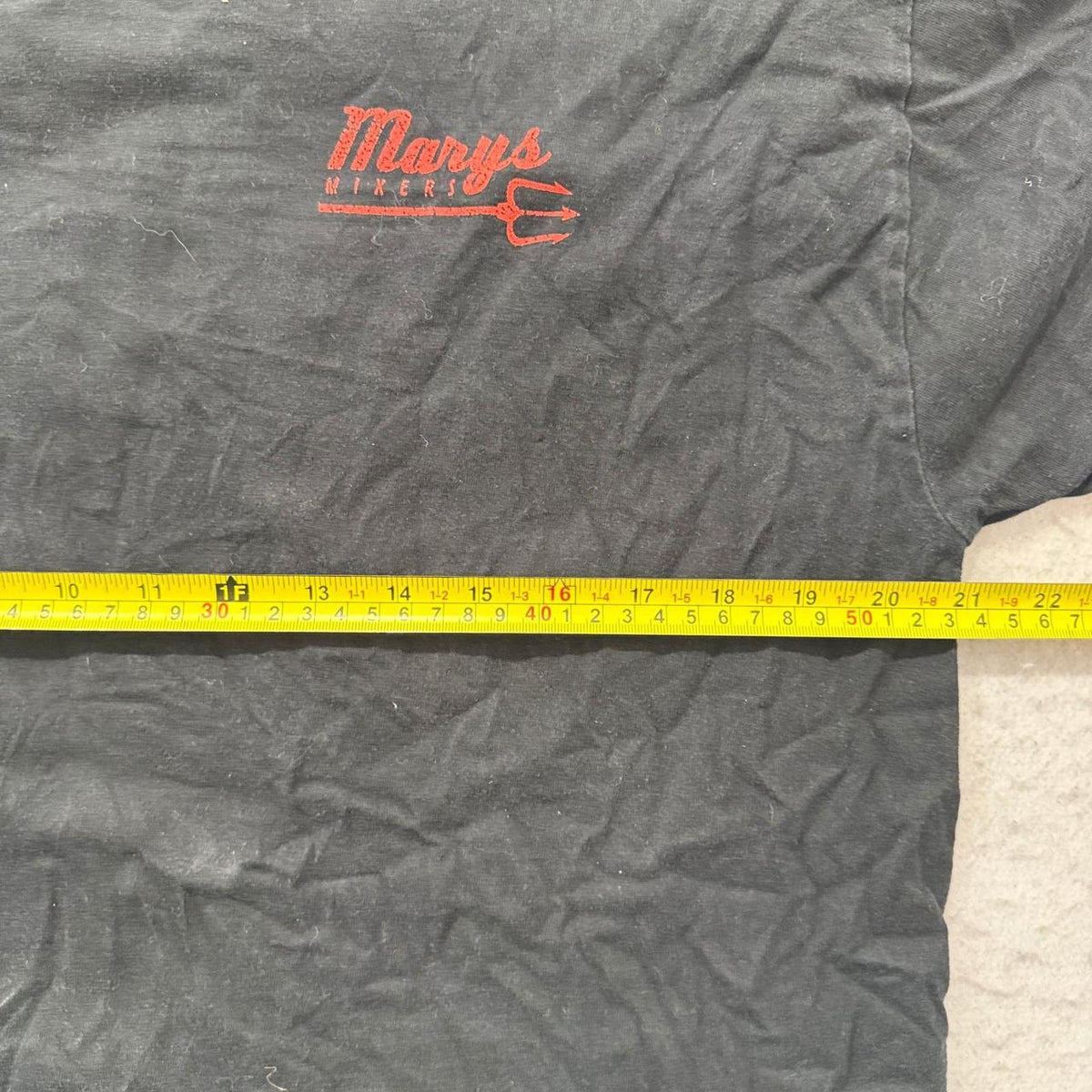 Vintage Y2K 2000's Faded Black Graphic Tee Mary's Barbecue