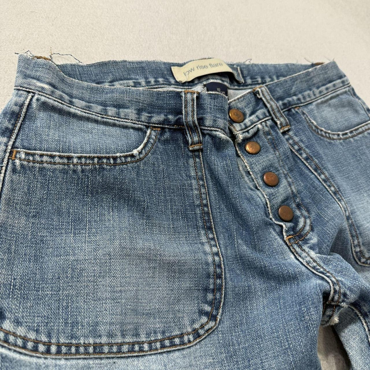 Vintage Y2K 2000's Women's Low Rise Faded Flare Jeans